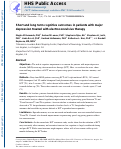 Cover page: Short- and Long-term Cognitive Outcomes in Patients With Major Depression Treated With Electroconvulsive Therapy.