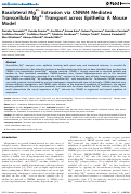 Cover page: Basolateral Mg2+ Extrusion via CNNM4 Mediates Transcellular Mg2+ Transport across Epithelia: A Mouse Model