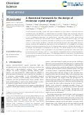 Cover page: A theoretical framework for the design of molecular crystal engines