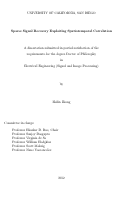 Cover page: Sparse signal recovery exploiting spatiotemporal correlation