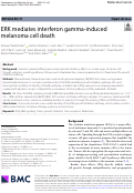 Cover page: ERK mediates interferon gamma-induced melanoma cell death