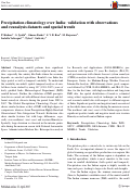 Cover page: Precipitation climatology over India: validation with observations and reanalysis datasets and spatial trends