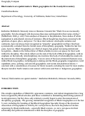 Cover page: Black matters are spatial matters: Black geographies for the twenty‐first century