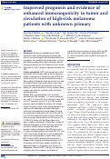 Cover page: Improved prognosis and evidence of enhanced immunogenicity in tumor and circulation of high-risk melanoma patients with unknown primary