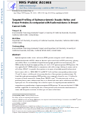 Cover page: Targeted Profiling of Epitranscriptomic Reader, Writer, and Eraser Proteins Accompanied with Radioresistance in Breast Cancer Cells.