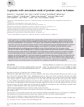 Cover page: A genome‐wide association study of prostate cancer in Latinos