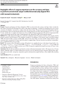 Cover page: Negligible effect of surgeon experience on the accuracy and time to perform unrestricted caliper verified kinematically aligned TKA with manual instruments