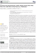 Cover page: Psychosocial Determinants of HIV Stigma among Men Who Have Sex with Men in San Francisco, California