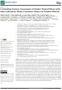 Cover page: Correlating Sensory Assessment of Smoke-Tainted Wines with Inter-Laboratory Study Consensus Values for Volatile Phenols