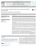 Cover page: Fuel cycle analysis of Advanced Burner Reactor with breed-and-burn thorium blanket