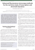Cover page: Advanced fluorescence microscopy methods for the real-time study of transcription and chromatin dynamics