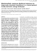Cover page: MinActionPath: maximum likelihood trajectory for large-scale structural transitions in a coarse-grained locally harmonic energy landscape.