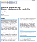 Cover page: Subsidence, Sea Level Rise, and Seismicity in the Sacramento–San Joaquin Delta