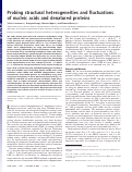 Cover page: Probing structural heterogeneities and fluctuations of nucleic acids and denatured proteins