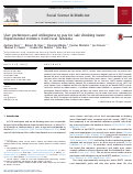 Cover page: User preferences and willingness to pay for safe drinking water: Experimental evidence from rural Tanzania