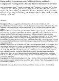 Cover page: Breastfeeding Associations with Childhood Obesity and Body Composition: Findings from a Racially Diverse Maternal–Child Cohort