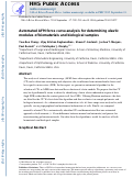 Cover page: Automated AFM force curve analysis for determining elastic modulus of biomaterials and biological samples