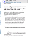 Cover page: Antiretroviral Therapy Adherence and Use of an Electronic Shared Medical Record Among People Living with HIV