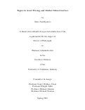 Cover page: Topics in Asset Pricing and Market Microstructure