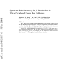 Cover page: Quantum interferometry in rho{sup 0} production in ultra-peripheral heavy ion collisions