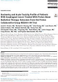 Cover page: Dosimetry and Acute Toxicity Profile of Patients With Esophageal Cancer Treated With Proton Beam Radiation Therapy: Outcomes From the Proton Collaborative Group REG001-09 Trial.