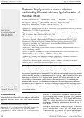 Cover page: Systemic Staphylococcus aureus infection mediated by Candida albicans hyphal invasion of mucosal tissue.