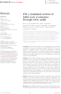 Cover page: IFN-γ-mediated control of SARS-CoV-2 infection through nitric oxide.