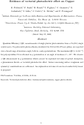 Cover page: Evidence of vectorial photoelectric effect on copper