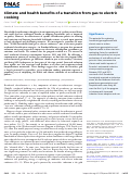 Cover page: Climate and health benefits of a transition from gas to electric cooking.