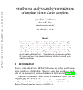 Cover page: Small‐Noise Analysis and Symmetrization of Implicit Monte Carlo Samplers