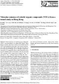 Cover page: Vehicular emission of volatile organic compounds (VOCs) from a tunnel study in Hong Kong