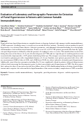 Cover page: Evaluation of Laboratory and Sonographic Parameters for Detection of Portal Hypertension in Patients with Common Variable Immunodeficiency.