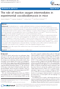 Cover page: The role of reactive oxygen intermediates in experimental coccidioidomycois in mice