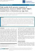 Cover page: High quality draft genome sequence of Brachymonas chironomi AIMA4T (DSM 19884T) isolated from a Chironomus sp. egg mass