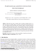 Cover page: A rectangular additive convolution for polynomials