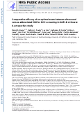 Cover page: Comparative efficacy of an optimal exam between ultrasound versus abbreviated MRI for HCC screening in NAFLD cirrhosis: A prospective study