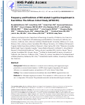 Cover page: Frequency and Predictors of HIV-Related Cognitive Impairment in East Africa: The Africa Cohort Study (AFRICOS).