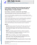 Cover page: Evaluating values-based message frames for type 2 diabetes prevention among Facebook audiences: Divergent values or common ground?