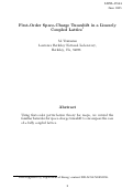 Cover page: First-Order Space-Charge Tuneshift in a Linearly Coupled Lattice