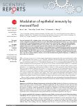 Cover page: Modulation of epithelial immunity by mucosal fluid