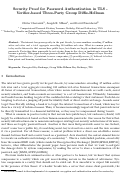 Cover page: Security Proof for Password Authentication in TLS-Verifier-based Three-Party Group Diffie-Hellman