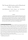 Cover page: The Treasury Bill Auction and the When-Issued Market: Some Evidence