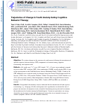 Cover page: Trajectories of Change in Youth Anxiety During Cognitive—Behavior Therapy