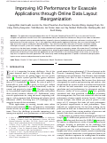 Cover page: Improving I/O Performance for Exascale Applications Through Online Data Layout Reorganization
