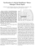 Cover page: Test Results of a Nb3Sn Wind/React "Stress-Managed" Block Dipole