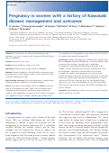 Cover page: Pregnancy in women with a history of Kawasaki disease: management and outcomes