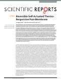 Cover page: Reversible Self-Actuated Thermo-Responsive Pore Membrane