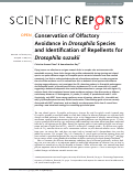 Cover page: Conservation of Olfactory Avoidance in Drosophila Species and Identification of Repellents for Drosophila suzukii