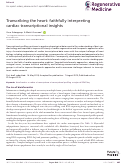 Cover page: Transcribing the heart: faithfully interpreting cardiac transcriptional insights