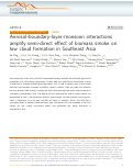 Cover page: Aerosol-boundary-layer-monsoon interactions amplify semi-direct effect of biomass smoke on low cloud formation in Southeast Asia